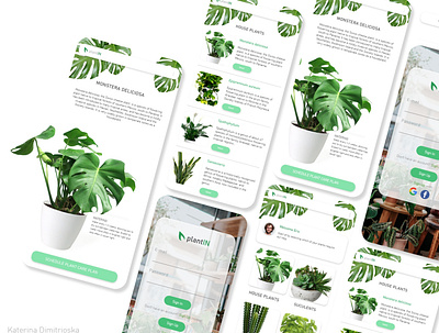 PlantIN Application app application application design plant app plant care app plants ui uidesign ux uxdesign uxui uxuidesigner