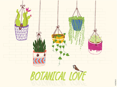 Botanical Love <3 illustration typography vector
