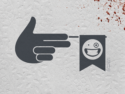 BANG! bang fun gun hand smile vector