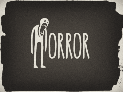 Horror dark fun horror logo vector