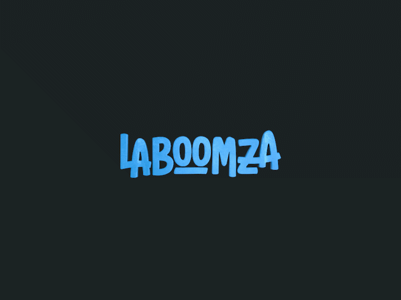 Laboomza. Logo naming 3d cinema4d explosion lettering logo motion motionlogo naming