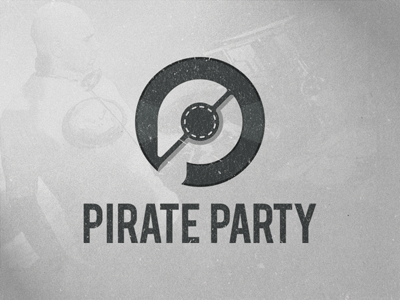 Pirate Party club dance logo party pirate vector