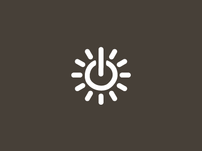 Solar Power icon logo mark power sun