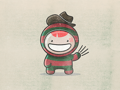 Freddy character freddy kawai smile toy vector