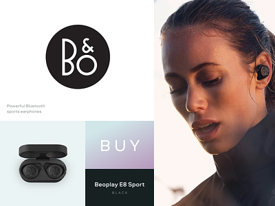 Beoplay E8 Sport branding design fashion headphone headphones luxury ui design web