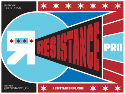Resistance Pro Postcard design postcard russian constructivist typography wrestling