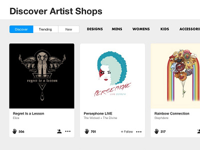 Discover Artist Shops