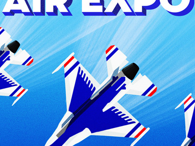 Air Expo poster air force thunderbirds typography vintage