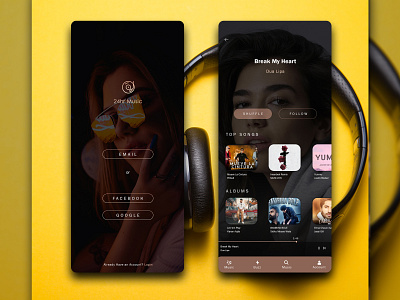 Music Application app ui ux