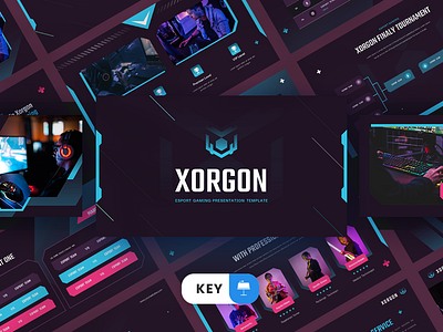 Xxorgon Keynote Template concept cyber design digital game gaming graphic presentation sport technology template vector