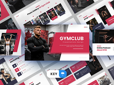 Gymclub Keynote Template abstract advertising background banner body brochure concept corporate creative design exercise fitness