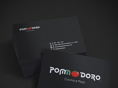 pommodoro business card illustrator logo logodesign