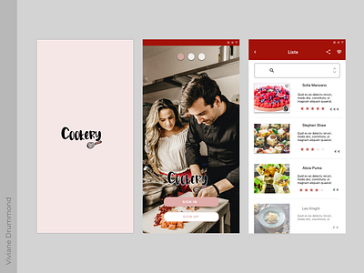 Cookery App app design portfolio sketch student project ux