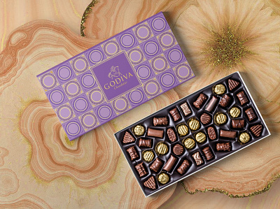 Godiva Mermaid Series (No:2 Ametyst Purple) adobe adobe illustrator adobephotoshop box boxes chocolate packaging chocolatebox design graphic design graphicdesign illustraion package package mockup packagedesign packaging packaging design pattern pattern art pattern design patterns