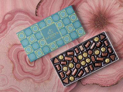 Godiva Mermaid Series (No:3 Sea Blue) adobe adobe illustrator adobephotoshop box boxes chocolate packaging chocolatebox design graphic design graphicdesign illustration package package design package mockup packagedesign packaging pattern pattern art pattern design patterns