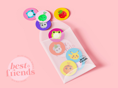 'best friends' sticker collection abstractart adobe adobephotoshop artwork cartoon character characterdesign design digitalart digitalillustration digitalpainting drawing graphic design graphicdesign illustration illustrator kawai sketching stickerdesign stickerpack