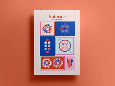 'balance on the beach' poster design