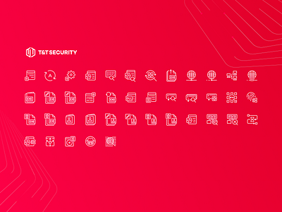 T&T - Icon Pack, Cyber security, Data protection design figma icon iconpack lineicon security technicalicon ui ux vector webdesign whiteicon