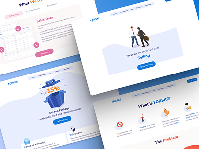 The Future of Sales Research, Landing Page, Selling design figma illustration landingpage research ui ux vector