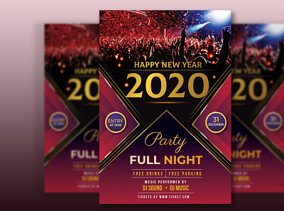 Happy New Year Flyer Design branding branding design corporate identity design flyer design graphic design graphic desiner happy new year logo print iteam t shirt design