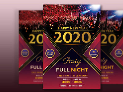 Happy New Year Flyer Design