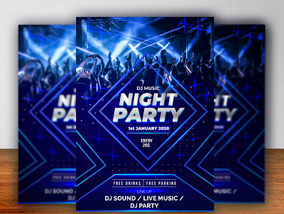 Night Party Flyer Design banner brand design brand identity branding corporate identity flyer flyer design flyer designer grahic designer graphic design logo