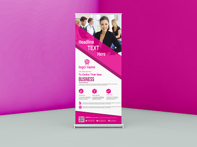 Roll-up Banner design banner design branding branding design business card corporate design flyer design graphic design logo red rooling banner rul up banner