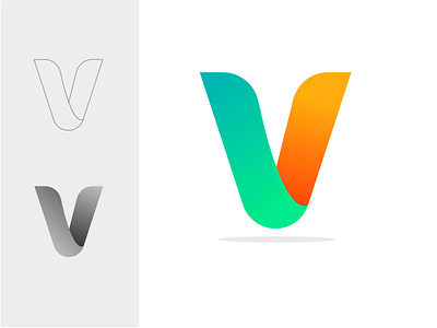 V Modern Logo design graphic design logo modern logo