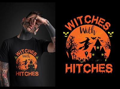Halloween T-shirt Design custom tshirt design graphic design halloween tshirt illustration t shirt t shirt design t shirt design typography t shirt