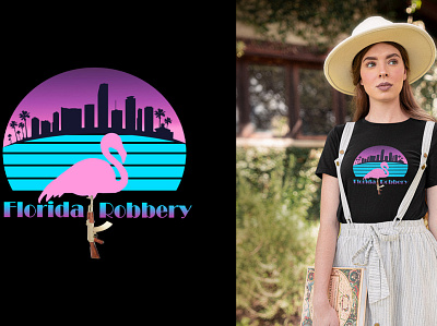 Florida Robbery T-shirt Design design f graphic design illustration logo t shirt t shirt design