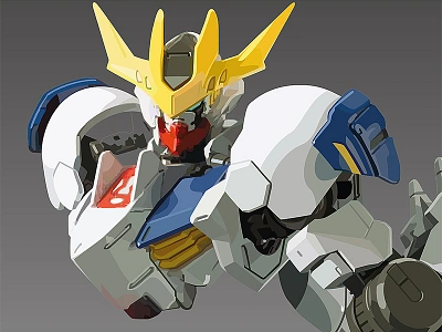 WIP of Vector Illustration of Gundam Barbatos Lupus Rex adobe aris barbatos design gundam illustrator lupus manila philippines pinoy rex vector