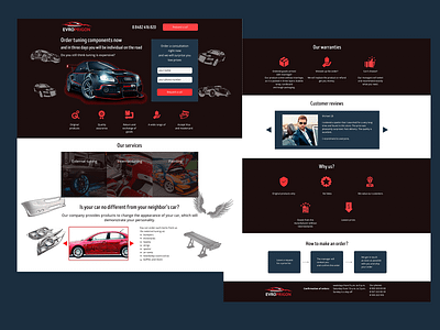 Landing page design