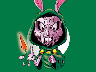 Bugs vs Doom adobe adobeillustrator bugsbunny cartoon digitalart drdoom illustration illustrator vector