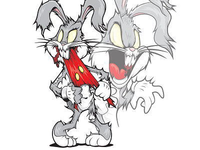 Bugs not feeling so well... bugsbunny cartoon design graphic illustrator looneytunes vector zombie