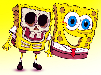 Spongebob adobeillustrator cartoon design graphic illustration illustrator spongebob vector wacom