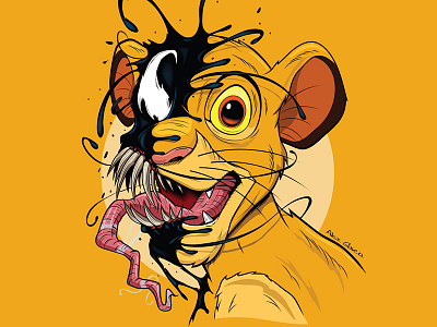 Simba adobe cartoon digitalart disney disneyland illustration illustrator marvel simba vector venom