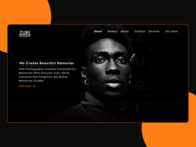 ZURI PHOTOGRAPHY design typography ui design uiux