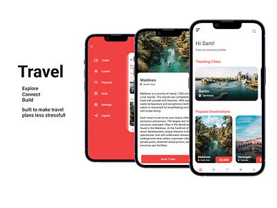 TRAVEL mobile app design ui uiux ux