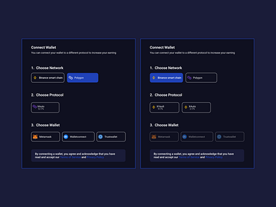 Connect wallet active modal mobile app design ui design uiux web