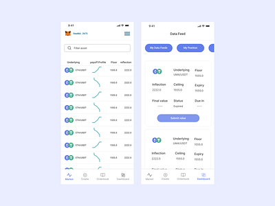 DIVA Protocol DApp design mobile app design ui ui design uiux