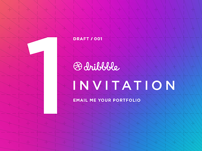 Invite draft dribbble giveaway invitation invite