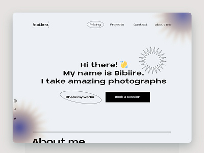 Portfolio landing page