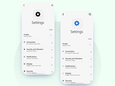 Mobile settings app dailyuichallenge design ui ux