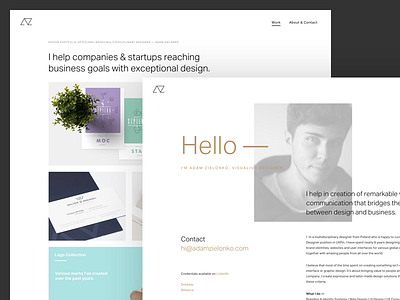 Personal Portfolio — adamzielonko.com bauhaus design minimal nature semplice typography ui ux web webdesign