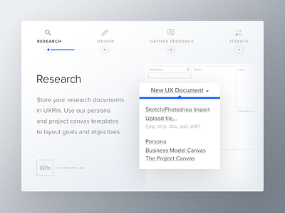 Agile process in UXPin (1/4 — Research) collaboration design minimal platform process research ui ux uxpin web webdesign