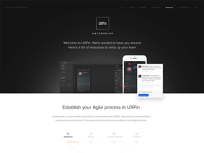 Enterprise Onboarding design enterprise landing page lp minimal onepage ui ux uxpin webdesign website