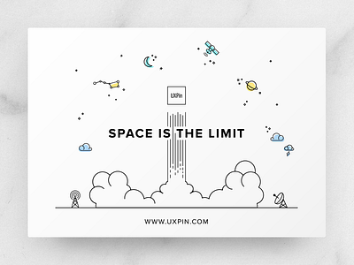 Space Is The Limit! collaboration illustration interaction minimal mockup prototype rocket space ui ux uxpin wireframe