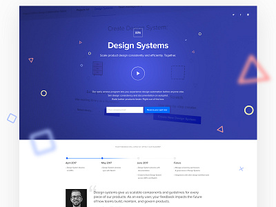 UXPin Design Systems clean design system landing page lp minimal shapes system ui ux uxpin webdesign website