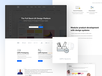 UXPin.com - Design Systems clean design systems flat home landing minimal product system ui ux uxpin webdesign