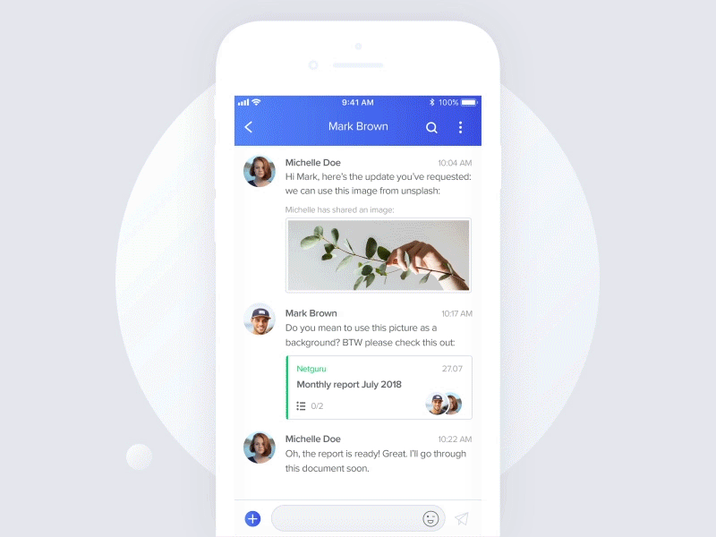 Hive — Chat animation app chat clean communication interaction interface ios management mobile ui ux